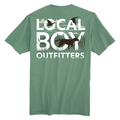 Local Boy Text and Tail short sleeve t-shirt Light Green