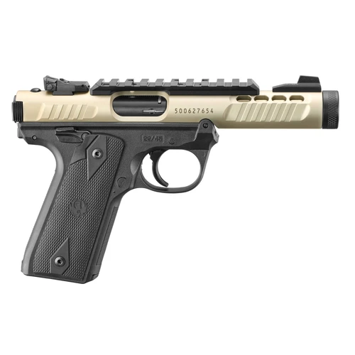 Ruger MK IV 22/45 Lite Champagne .22 LR threaded pistol