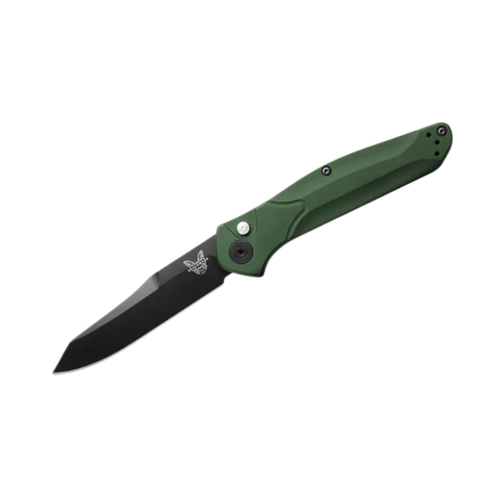 Benchmade Auto Osborne 9400BK green aluminum reverse tanto automatic knife