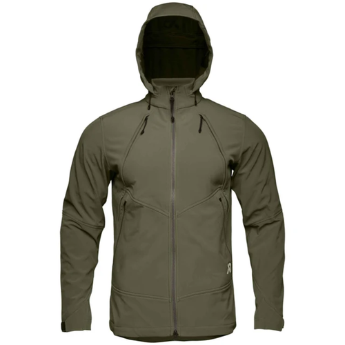 First Lite Suppressor Soft Shell windproof hunting jacket with adjustable hood Conifer
