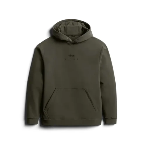 Sitka Durango Performance Hoodie with 4-way stretch fabric, adjustable hood, and zippered kangaroo pocket Deep Lichen