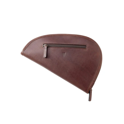 Tom Beckbe Leather Pistol Case with full-grain leather and fleece-lined interior Oak