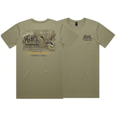 Fort Thompson Scenic Heritage 100% cotton T-shirt Eucalyptus