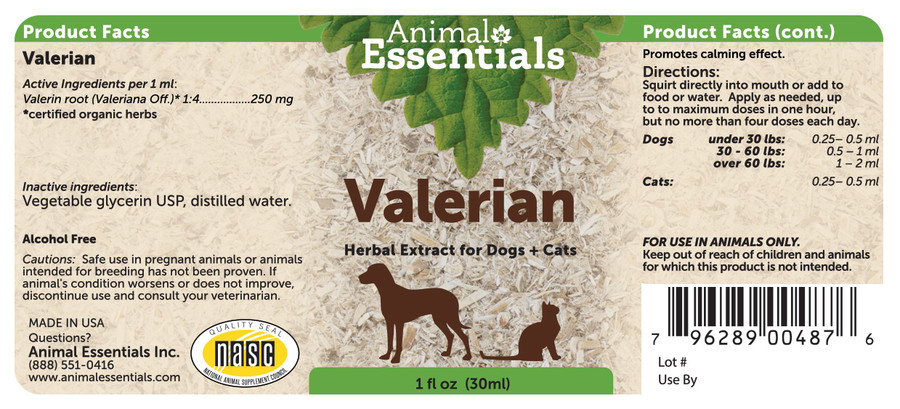 is 500 mg of valerian root safe for dogs