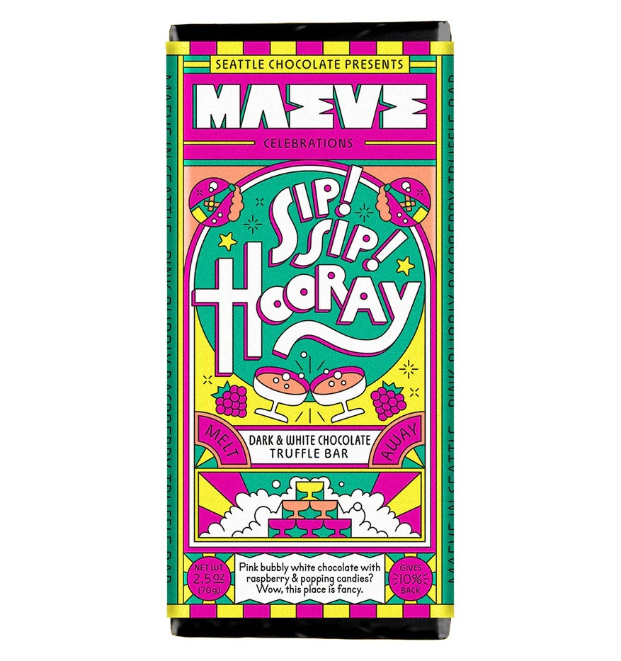 MAEVE SIP SIP HOORAY DARK & WHITE CHOCLATE TRUFFLE BAR | MARINA MARKET