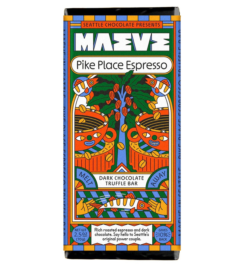 MAEVE PIKE PLACE ESPRESSO DARK CHOCOLATE TRUFFLE BAR | MARINA MARKET
