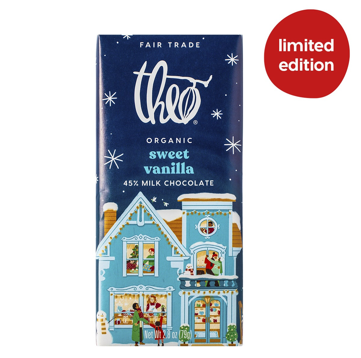THEO SWEET VANILLA 45% CHOCOLATE BAR | MARINA MARKET