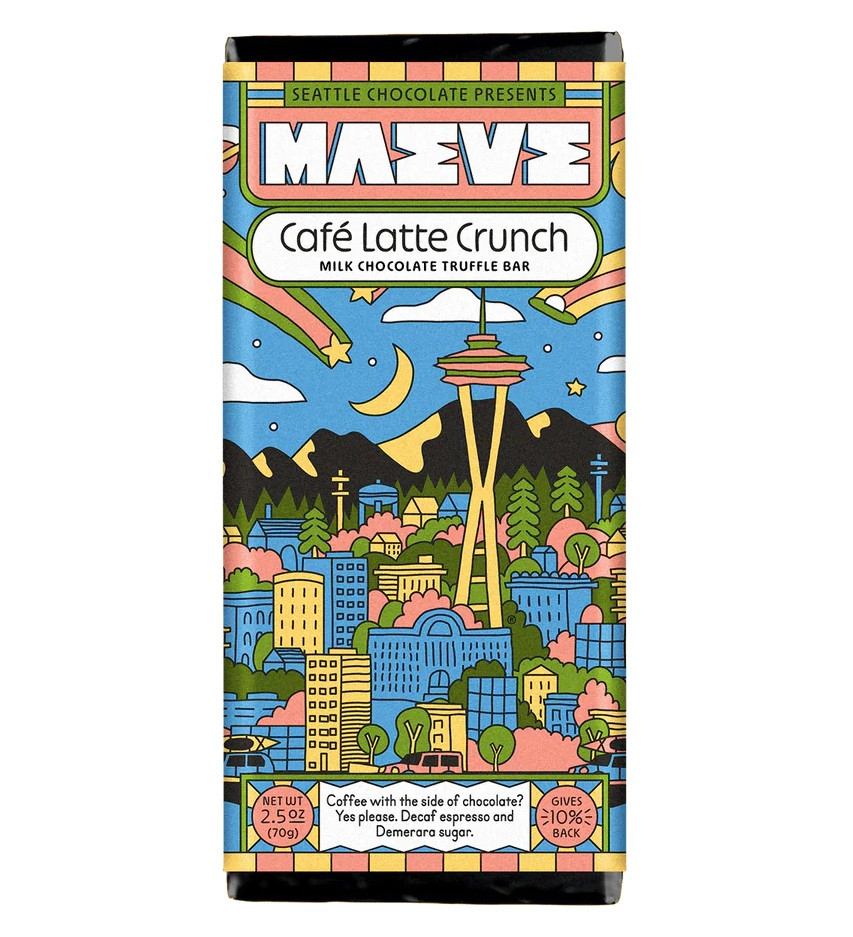 MAEVE CAFE' LATTE CRUNCH MILK CHOCOLATE TRUFFLE BAR | MARINA MARKET