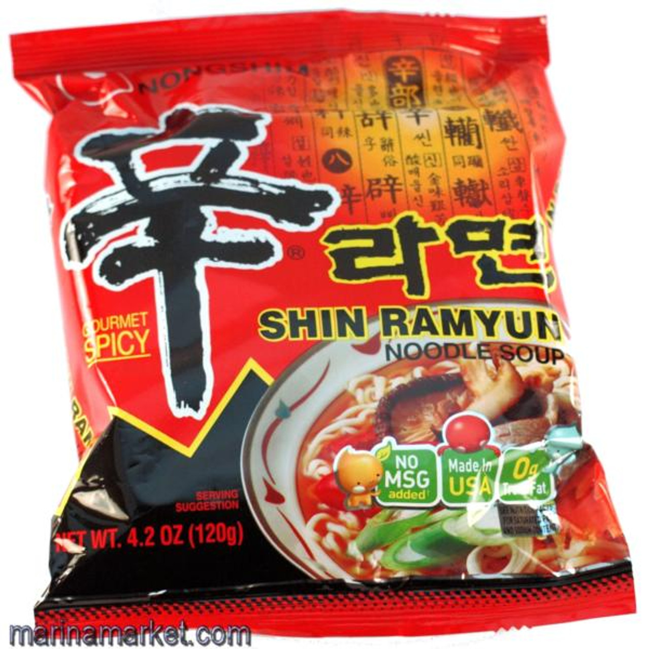 NONGSHIM RED SHIN RAMYUN KOREAN RAMEN SUPER SPICY 120G