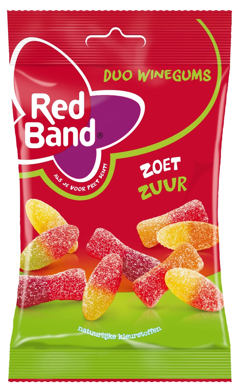 RED BAND ZOET ZUUR DUO WINEGUMS 166g