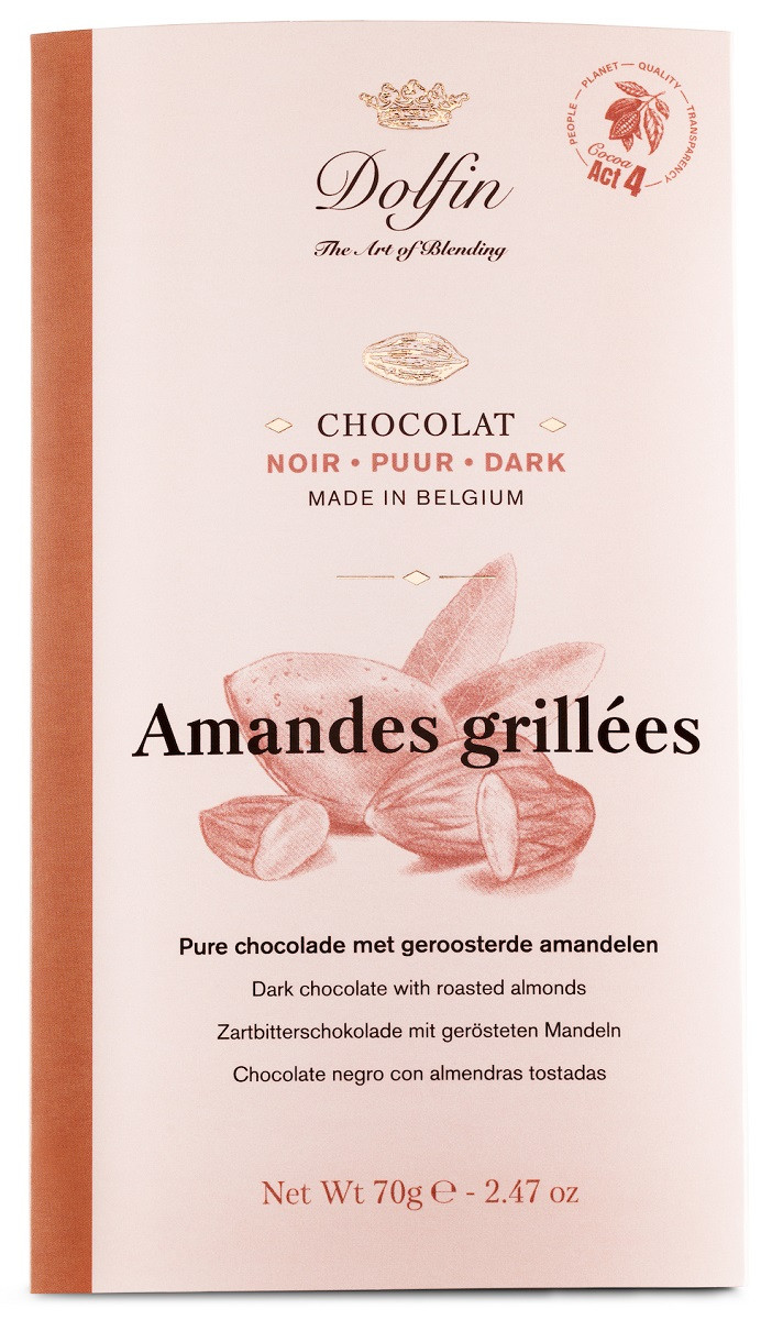 DOLFIN 60% DARK CHOCOLATE WITH ROASTED ALMONDS | MARINA MARKET