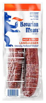 BAVARIAN MEATS SPICY LANDJAEGER 2-PACK 2.75oz BAVARIAN MEATS SPICY LANDJAEGER 2-PACK 2.75oz