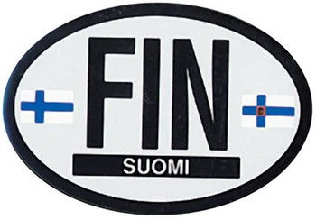 FINLAND REFLECTIVE WATERPROOF OVAL DECAL FINLAND REFLECTIVE WATERPROOF OVAL DECAL