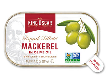 KING OSCAR MACKEREL IN OLIVE OIL KING OSCAR MACKEREL IN OLIVE OIL