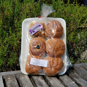 IDA'S RAISIN BUNS 6-PACK