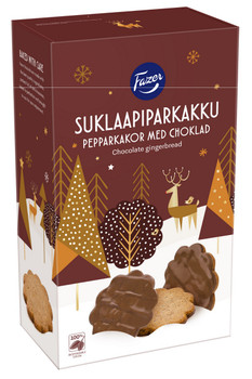 FAZER "SUKLAAPIPARKAKKU" CHOCOLATE COVERED GINGERBREAD COOKIES 175g