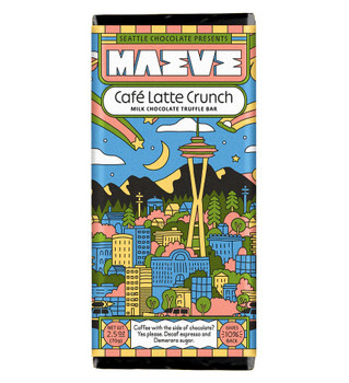 MAEVE CAFE' LATTE CRUNCH MILK CHOCOLATE TRUFFLE BAR MAEVE CAFE' LATTE CRUNCH MILK CHOCOLATE TRUFFLE BAR
