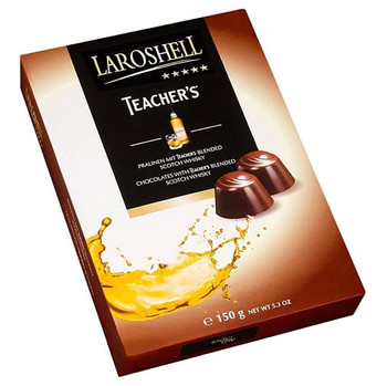 LAROSHELL TEACHER'S BLENDED SCOTCH WHISKEY FILLED CHOCOLATES 150g