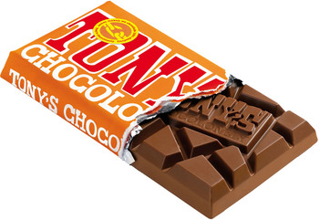 TONY'S CHOCOLONELY CARAMEL SEA SALT MILK CHOCOLATE BAR 180g