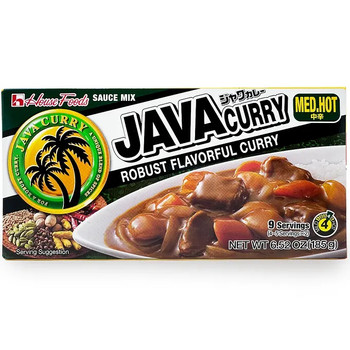 HOUSE FOODS JAVA CURRY MED HOT 185g