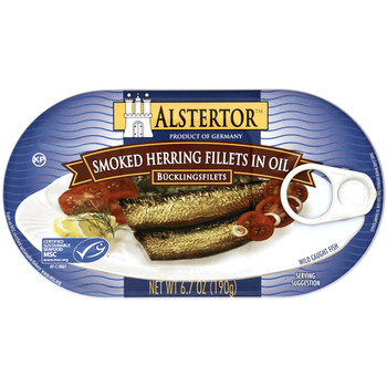 ALSTERTOR SMOKED HERRING IN CANOLA OIL AND OWN JUICE