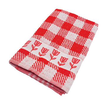 RED TULIPS TERRY KITCHEN TOWEL