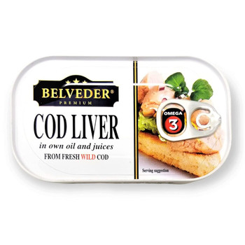 BELVEDER COD LIVER IN OIL AND JUICES