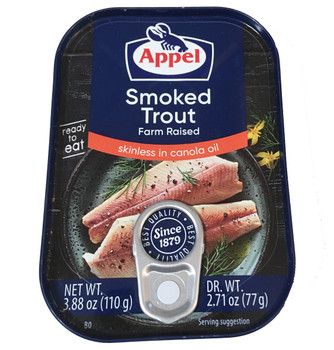 APPEL SMOKED TROUT SKINLESS IN CANOLA OIL 110g