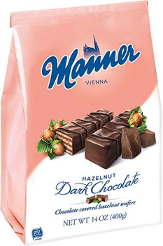 MANNER MINI HAZELNUT DARK CHOCOLATE WAFER COOKIES 400g