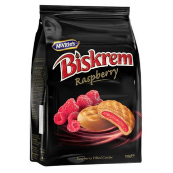 MCVITIE'S BISKREM RASPBERRY FILLED BISCUITS