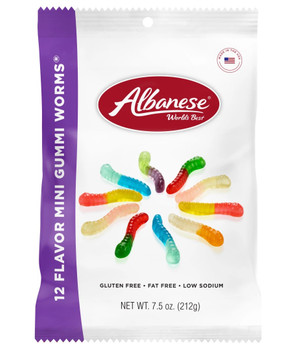 ALBANESE MINI GUMMI WORMS 7.5oz