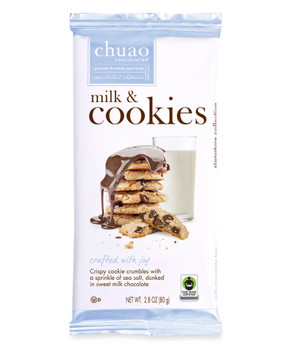 CHUAO MILK & COOKIES CHOCOLATE BAR 80g