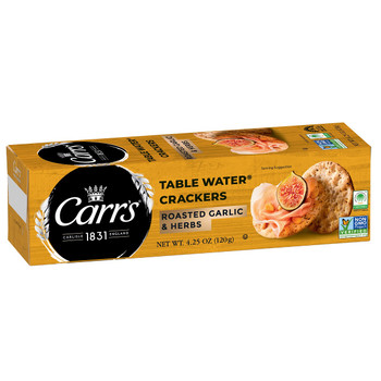 CARR'S ROASTED GARLIC & HERBS TABLE WATER CRACKERS 120g