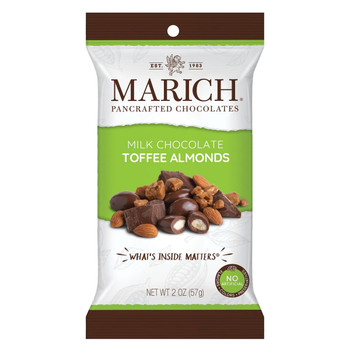 MARICH MILK CHOCOLATE TOFFEE ALMONDS 2oz