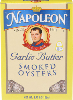 NAPOLEON SMOKED OYSTERS GARLIC BUTTER 106g NAPOLEON SMOKED OYSTERS GARLIC BUTTER 106g