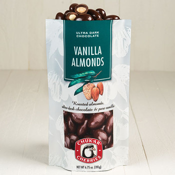 CHUKAR DARK CHOCOLATE VANILLA ALMONDS 6.75oz CHUKAR DARK CHOCOLATE VANILLA ALMONDS 6.75oz