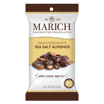 MARICH MILK CHOCOLATE SEA SALT ALMONDS 2oz
