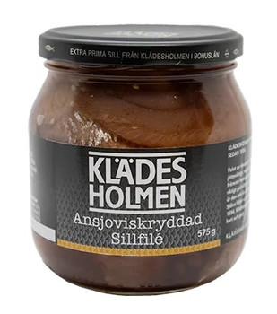 KLADES HOLMEN ANCHOVY SPICED HERRING BITS 575g