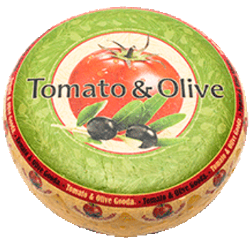 CHEESELAND TOMATO & OLIVE GOUDA LB CHEESELAND TOMATO & OLIVE GOUDA LB