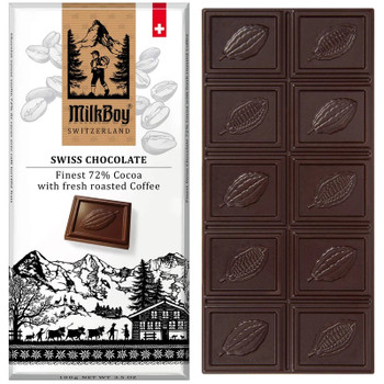 MILKBOY SWISS COFFEE 72%  DARK CHOCOLATE WITH COFFEE 85g