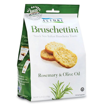 ASTURI BRUSCHETTINI ROSEMARY OLIVE OIL TOASTS 120g ASTURI BRUSCHETTINI ROSEMARY OLIVE OIL TOASTS 120g