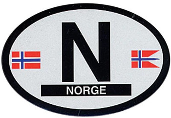 NORGE REFLECTIVE WATER-PROOF NORWAY OVAL STICKER NORGE REFLECTIVE WATER-PROOF NORWAY OVAL STICKER