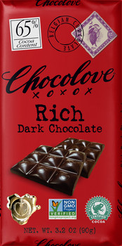 CHOCOLOVE 65% RICH DARK CHOCOLATE 90g CHOCOLOVE 65% RICH DARK CHOCOLATE 90g