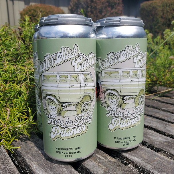 RAINY DAZE CHEATER SLICK CULTURE HERE TO PARTY PILSNER 16oz 4-PACK