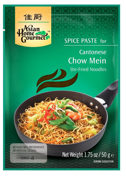 ASIAN HOME GOURMET  CANTONESE CHOW MEIN SPICE PASTE 50g