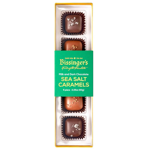 BISSINGER''S SEA SALT CARAMELS FLIGHT 5 PC