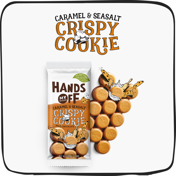 HANDS OFF MY CARAMEL SEA SALT CRISPY COOKIE BAR 100g