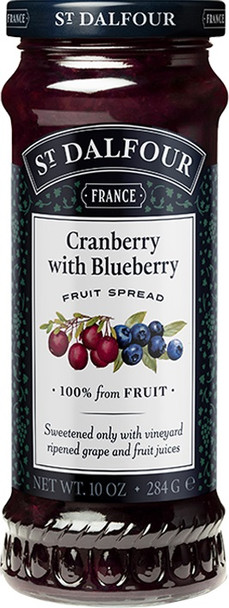 ST DALFOUR CRANBERRY WITH BLUEBERRY FRUIT SPREAD 10oz