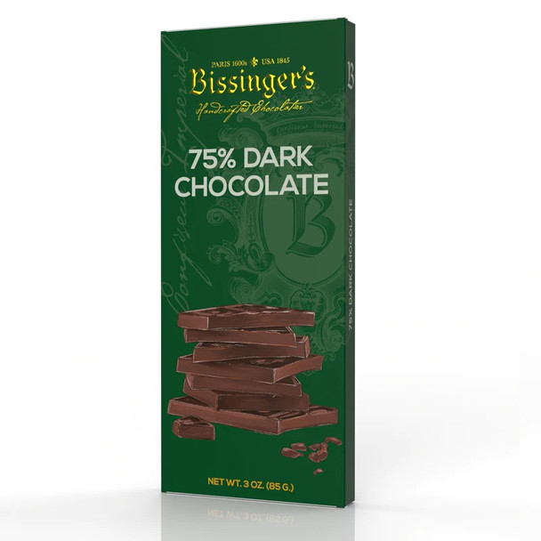 BISSINGER'S 75% DARK CHOCOLATE 3oz