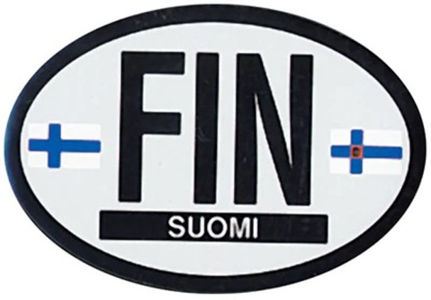 FINLAND REFLECTIVE WATERPROOF OVAL DECAL